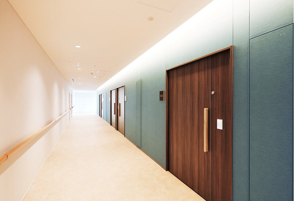 凪の音ホスピタルでのストレスケア入院の際の廊下の画像です。